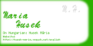 maria husek business card